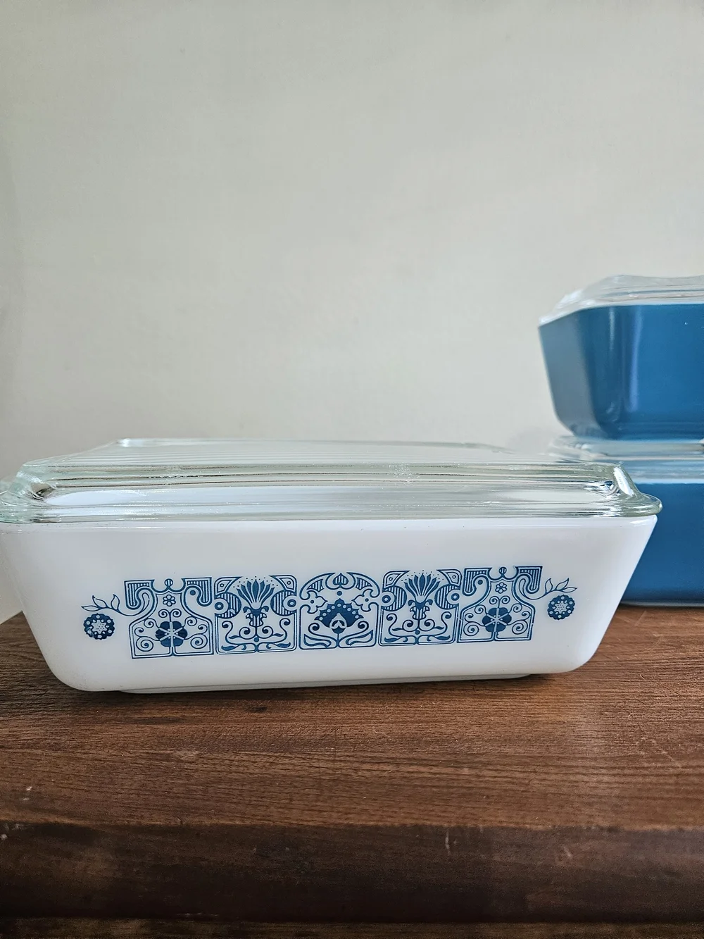 Pyrex Horizon Blue Refrigerator Set 1969-1972